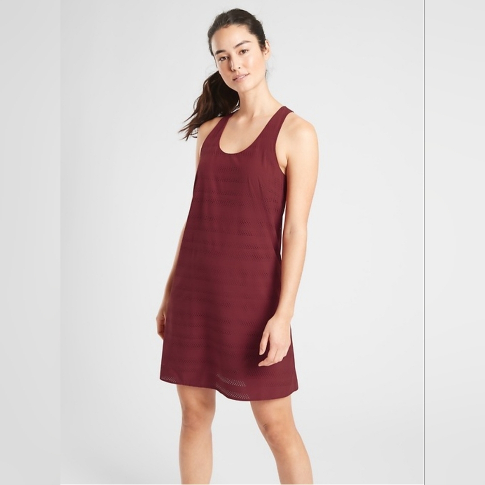 Athleta Burgundy Sleeveless Brookfield Dress